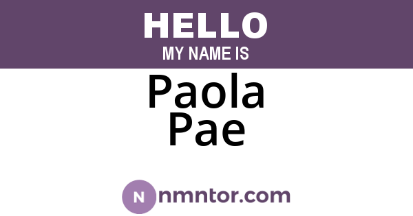 Paola Pae