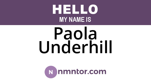 Paola Underhill