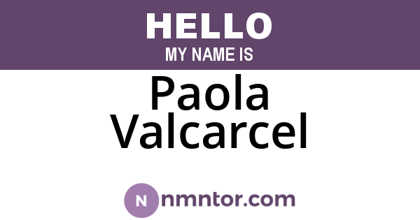 Paola Valcarcel
