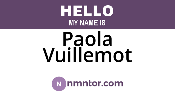 Paola Vuillemot