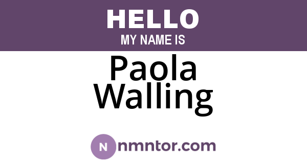 Paola Walling