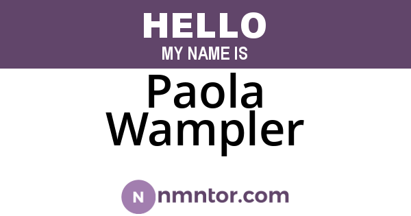 Paola Wampler