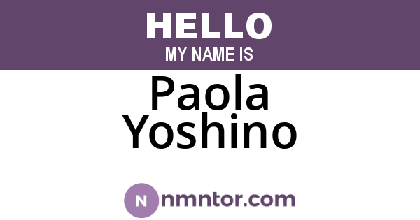 Paola Yoshino