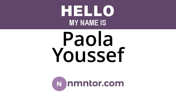 Paola Youssef