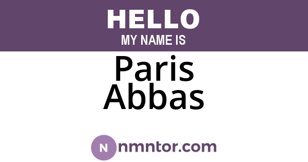Paris Abbas