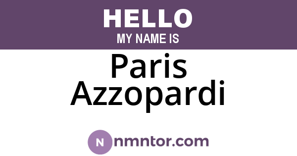 Paris Azzopardi