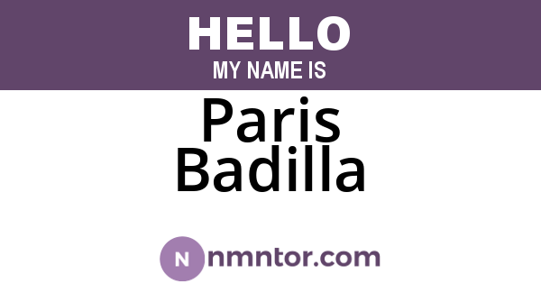 Paris Badilla