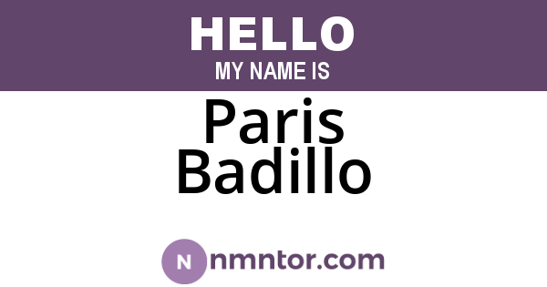 Paris Badillo