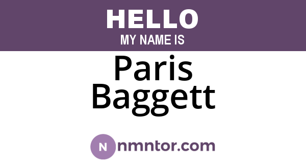 Paris Baggett