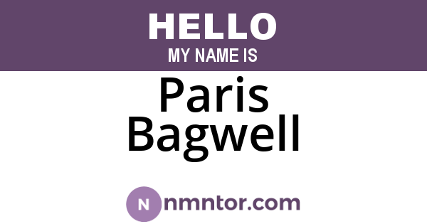 Paris Bagwell