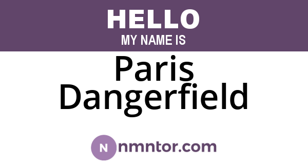 Paris Dangerfield