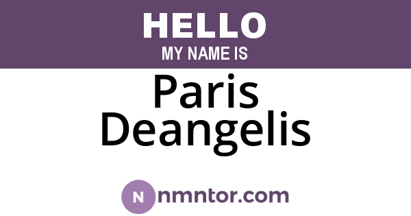 Paris Deangelis