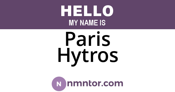 Paris Hytros