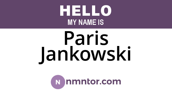 Paris Jankowski