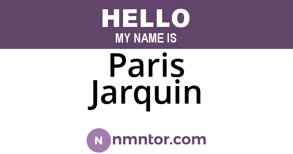 Paris Jarquin