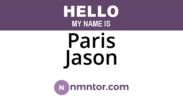 Paris Jason