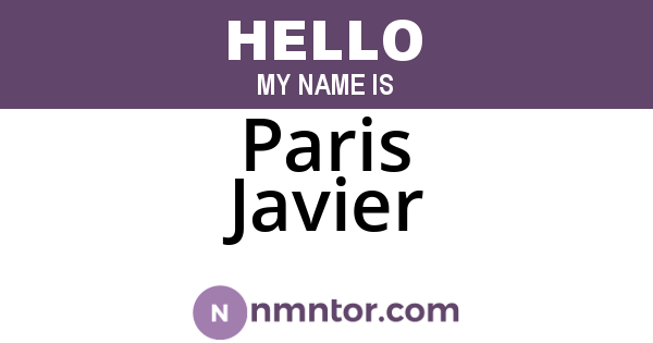 Paris Javier