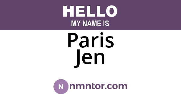 Paris Jen