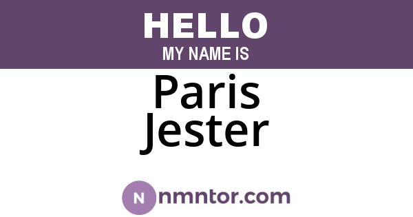 Paris Jester