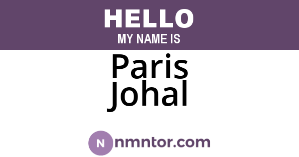 Paris Johal