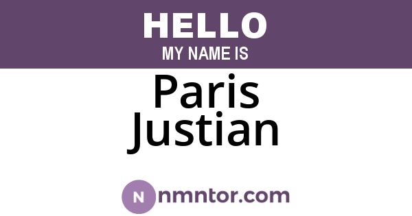 Paris Justian