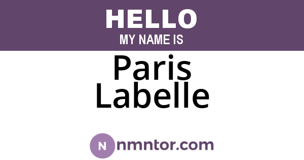 Paris Labelle