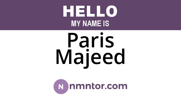 Paris Majeed