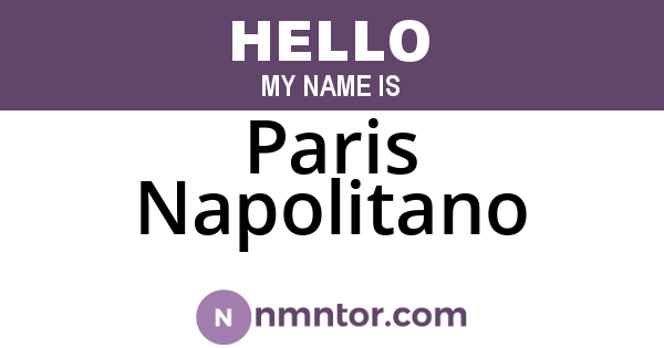 Paris Napolitano