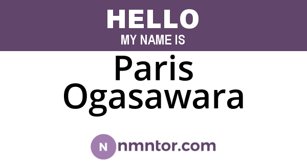 Paris Ogasawara