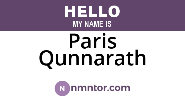 Paris Qunnarath
