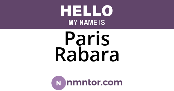 Paris Rabara