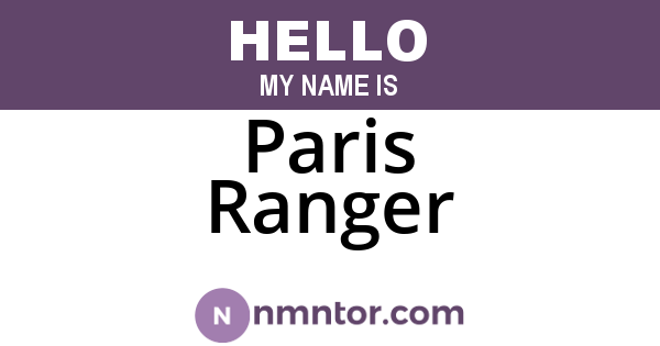 Paris Ranger