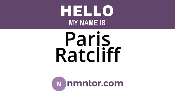 Paris Ratcliff