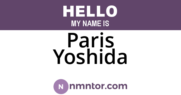 Paris Yoshida