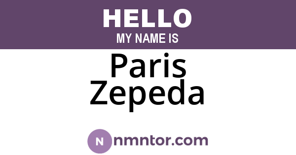 Paris Zepeda