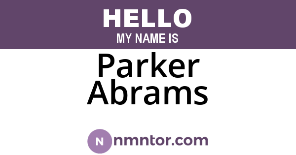 Parker Abrams