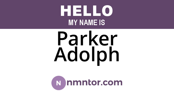 Parker Adolph