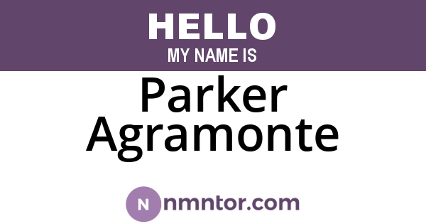 Parker Agramonte