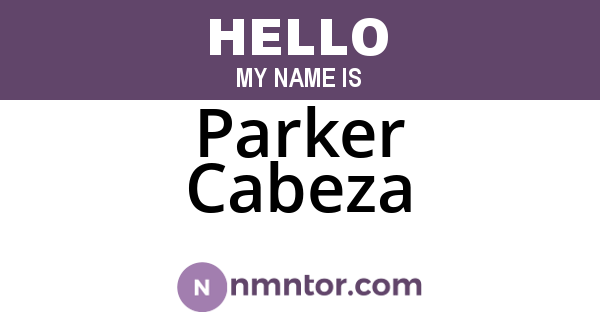 Parker Cabeza