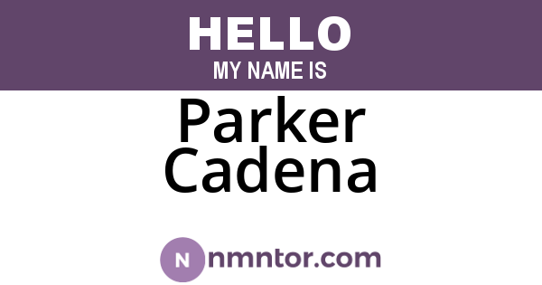 Parker Cadena