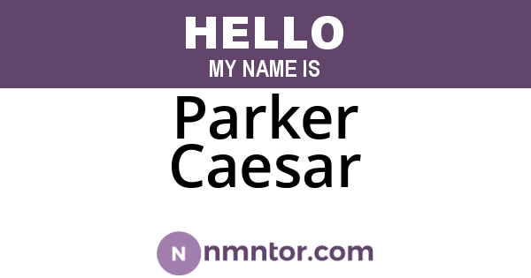 Parker Caesar