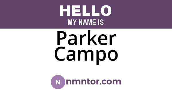 Parker Campo