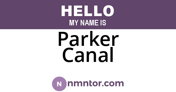 Parker Canal