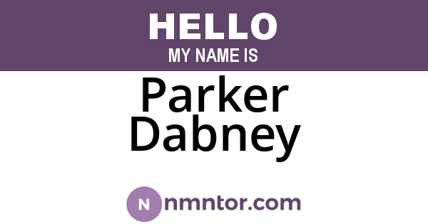 Parker Dabney