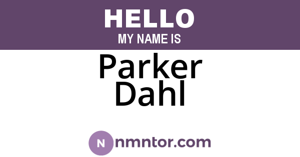 Parker Dahl
