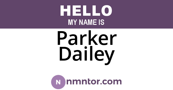 Parker Dailey