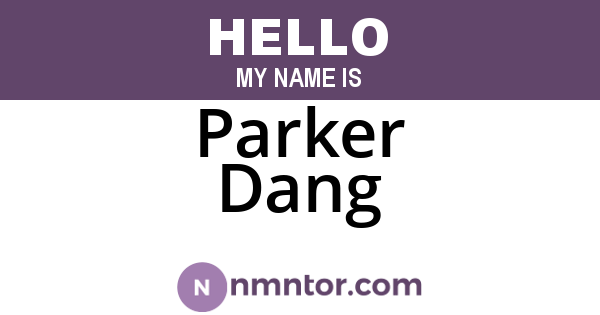 Parker Dang