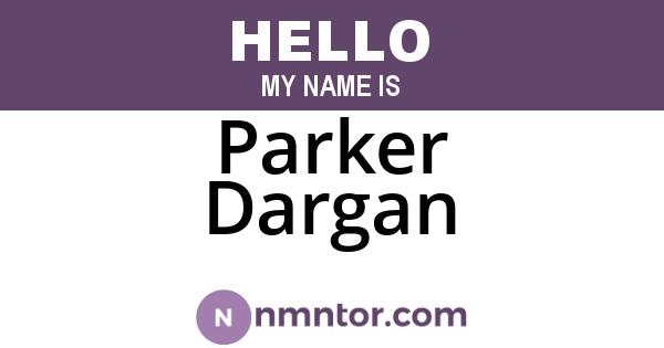 Parker Dargan