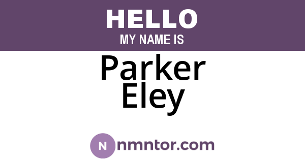 Parker Eley