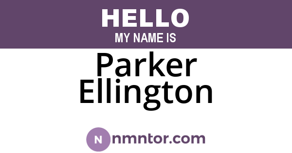 Parker Ellington